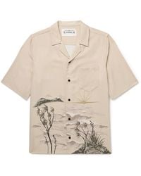 MANAAKI - Stormy Waters Camp-collar Printed Lyocell-twill Shirt - Lyst