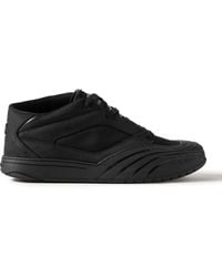 Givenchy - Logo-debossed Suede And Leather-trimmed Canvas Sneakers - Lyst