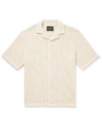 Portuguese Flannel - Camp-collar Crocheted Cotton-blend Shirt - Lyst