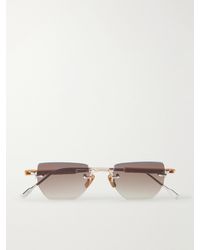sato - Terebellum Ii Rimless Square-Frame-Tone Titanium Sunglasses - Lyst