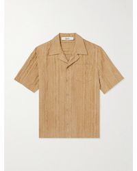 Séfr - Dalian Camp-Collar Striped Woven Shirt - Lyst