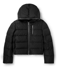 Rick Owens - Quilted Kinetix Faille Hooded Down Jacket - Lyst