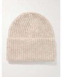 Brunello Cucinelli - Brushed Ribbed-knit Beanie - Lyst