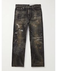 Neighborhood - Savage gerade geschnittene Jeans aus Selvedge Denim in Distressed-Optik - Lyst