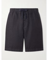 Altea - Samuel Straight-leg Linen Drawstring Shorts - Lyst