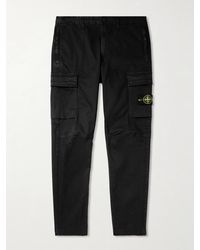 Stone Island - Tapered Stretch-Cotton Cargo Trousers - Lyst