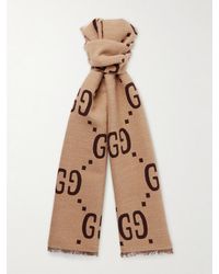 Gucci - Logo-Jacquard Wool And Silk-Blend Scarf - Lyst
