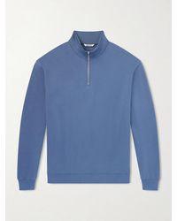 AURALEE - Cotton Half-Zip Sweatshirt - Lyst