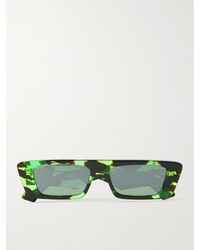 Gucci - Sonnenbrille mit rechteckigem Rahmen aus recyceltem Azetat in Schildpattoptik - Lyst