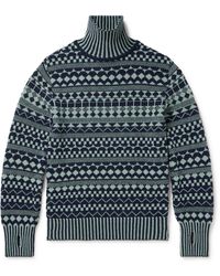 Oliver Spencer - Talbot Wool-jacquard Rollneck Sweater - Lyst