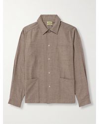 De Bonne Facture - Hemdjacke aus Wollflanell - Lyst