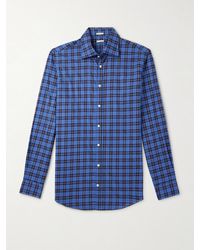 Massimo Alba - Genova Checked Cotton-poplin Shirt - Lyst