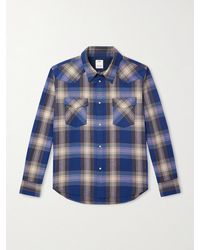 Visvim - Four Corners Checked Wool And Linen-Blend Shirt - Lyst