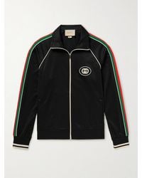 Gucci - Logo-appliquéd Striped Tech-jersey Track Jacket - Lyst