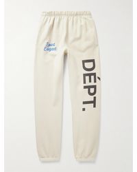 GALLERY DEPT. - Team Dept Tapered Embroidered Printed Cotton-jersey Sweatpants - Lyst