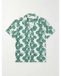 MR P. - Hemd aus bedruckter Baumwollpopeline mit Reverskragen - Lyst