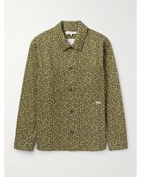 Maison Kitsuné - Hemdjacke aus Baumwolldrillich mit Blumenprint - Lyst