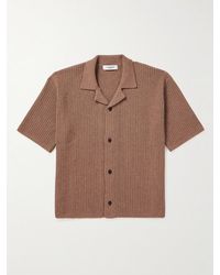 LE17SEPTEMBRE - Camp-collar Ribbed-knit Shirt - Lyst