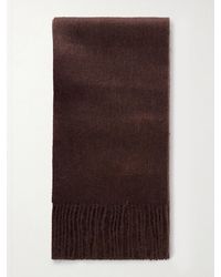 Acne Studios - Vinnie Fringed Logo-embroidered Alpaca And Wool-blend Scarf - Lyst