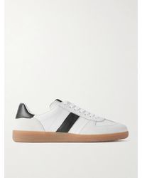 Tom Ford - Archer Suede-Trimmed Leather Sneakers - Lyst
