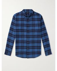 Theory - Irving Checked Cotton-flannel Shirt - Lyst