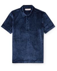 Orlebar Brown - Walcott Modal And Cotton-blend Terry Polo Shirt - Lyst