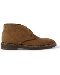 RRL Bowery Pebble-grain Leather Boots in Brown for Men | Lyst