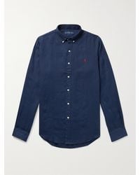 Polo Ralph Lauren - Slim-fit Button-down Collar Linen Shirt - Lyst
