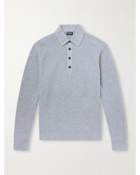 ZEGNA - Oasi Cashmere-Piqué Polo Shirt - Lyst