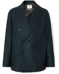 Altea - Alain Double-breasted Virgin Wool-blend Flannel Blazer - Lyst