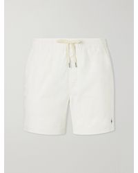 Polo Ralph Lauren - Straight-leg Logo-embroidered Cotton-corduroy Drawstring Shorts - Lyst