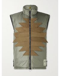 Kapital - Zepher Suede-Trimmed Shell Gilet - Lyst