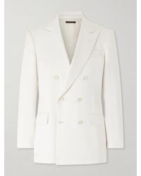 Tom Ford - Double-breasted Silk-gabardine Blazer - Lyst