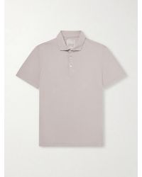 Fedeli - Cotton-Blend Jersey Polo Shirt - Lyst