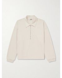 Agolde - Darius Cotton-Jersey Half-Zip Polo Shirt - Lyst
