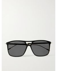 Gucci - Aviator-style Gold-tone And Acetate Sunglasses - Lyst