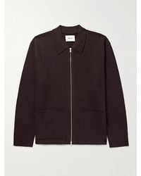 NN07 - Jonas 6398 Brushed-wool Zip-up Cardigan - Lyst