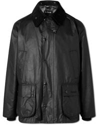 Barbour - Bedale Corduroy-Trimmed Waxed-Cotton Jacket - Lyst