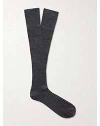 Brunello Cucinelli - Ribbed Wool And Cashmere-Blend Socks - Lyst