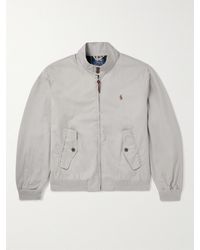 Polo Ralph Lauren - Logo-embroidered Cotton-twill Bomber Jacket - Lyst