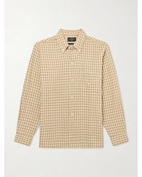 Beams Plus - Button-Down Collar Checked Cotton Shirt - Lyst