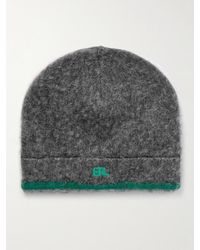 ERL - Logo-Embroidered Brushed Wool-Blend Beanie - Lyst