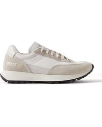 Common Projects - Track Classic Leather And Suede-trimmed Ripstop Sneakers - Lyst