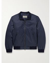 Canali - Leather-Trimmed Shell Down Bomber Jacket - Lyst