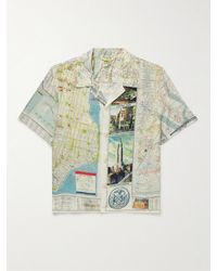 Bode - Camp-collar Printed Silk Crepe De Chine Shirt - Lyst