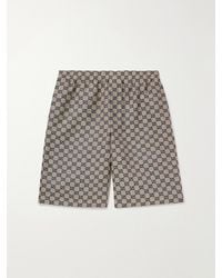 Gucci - Gg Linen Blend Canvas Shorts - Lyst