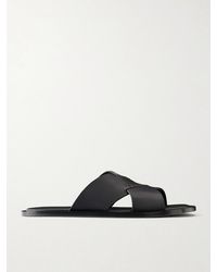 Loewe - Paula's Ibiza Flex Criss-Cross Leather Sandals - Lyst