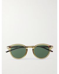 Gucci - Round-Frame Acetate And-Tone Sunglasses - Lyst