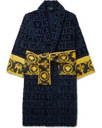 versace blue robe