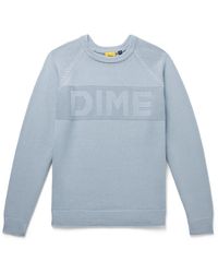Dime Wave Cable Knit Sweater in Blue for Men | Lyst